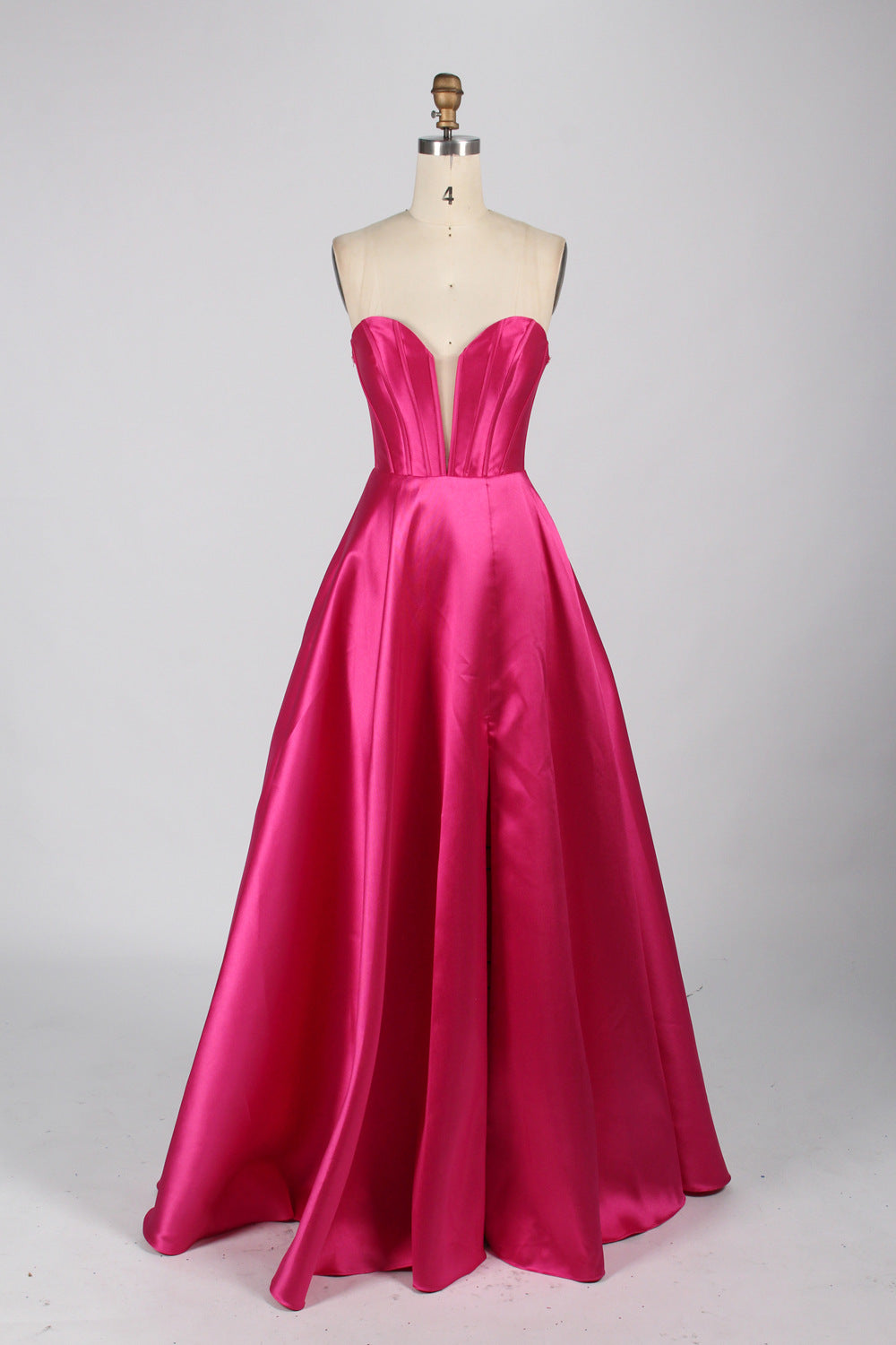 Elegant Simple Prom Gown with Detachable Balloon Sleeves – Majestic Ball Gown Style 33060