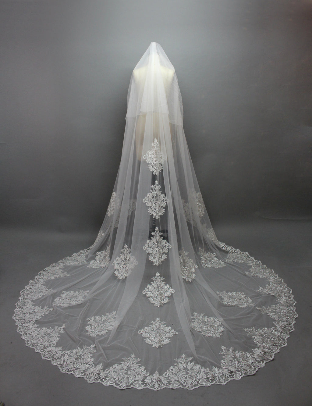 Delicate Lace Veil - Enhance Your Bridal Beauty T051
