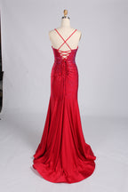 Wholesale Light Blue Crystal - Embellished Spaghetti - Strap Evening Gown 33196