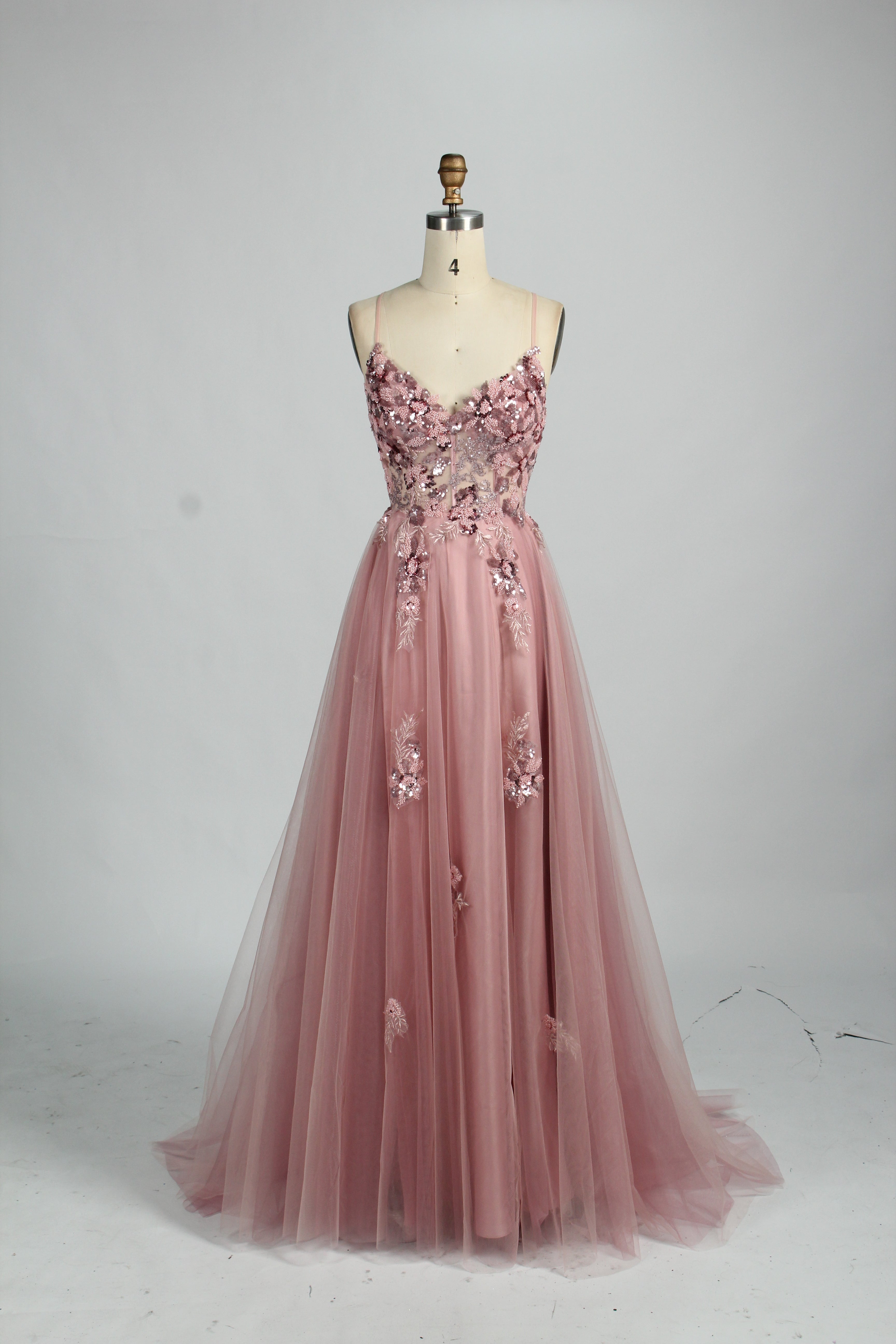 Wholesale Ethereal Lace Glitter Tulle Ballgown 32927