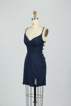 Manufacturer Satin Strappy Back Cocktail Dress QT011S
