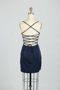 Manufacturer Satin Strappy Back Cocktail Dress QT011S