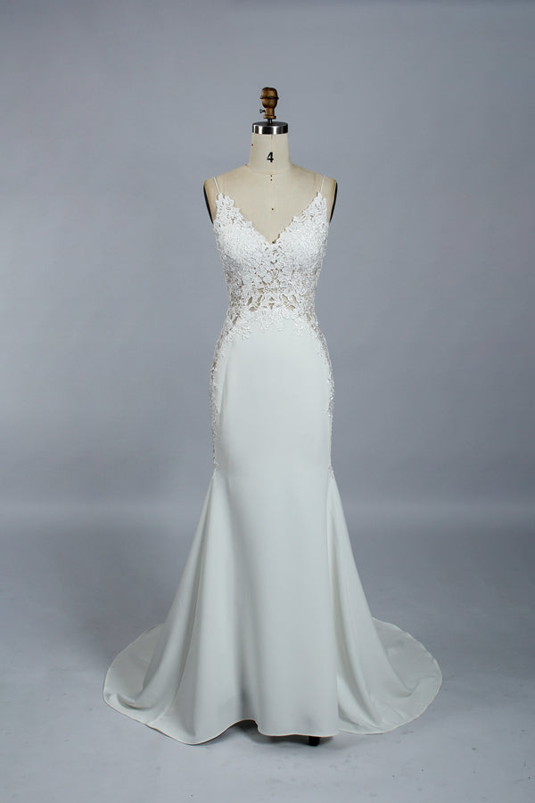 Wholesale Spaghetti Strap Lace Mermaid Wedding Dress 32731