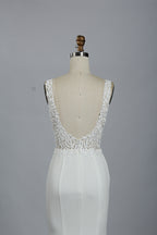 Manufacturer Plunging V - Neck Lace Mermaid Wedding Dress 32730
