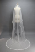Wholesale Lace - Trimmed Long Bridal Veil - Style T022