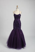 Wholesale Plum Sequin Mermaid Prom Dress 32904
