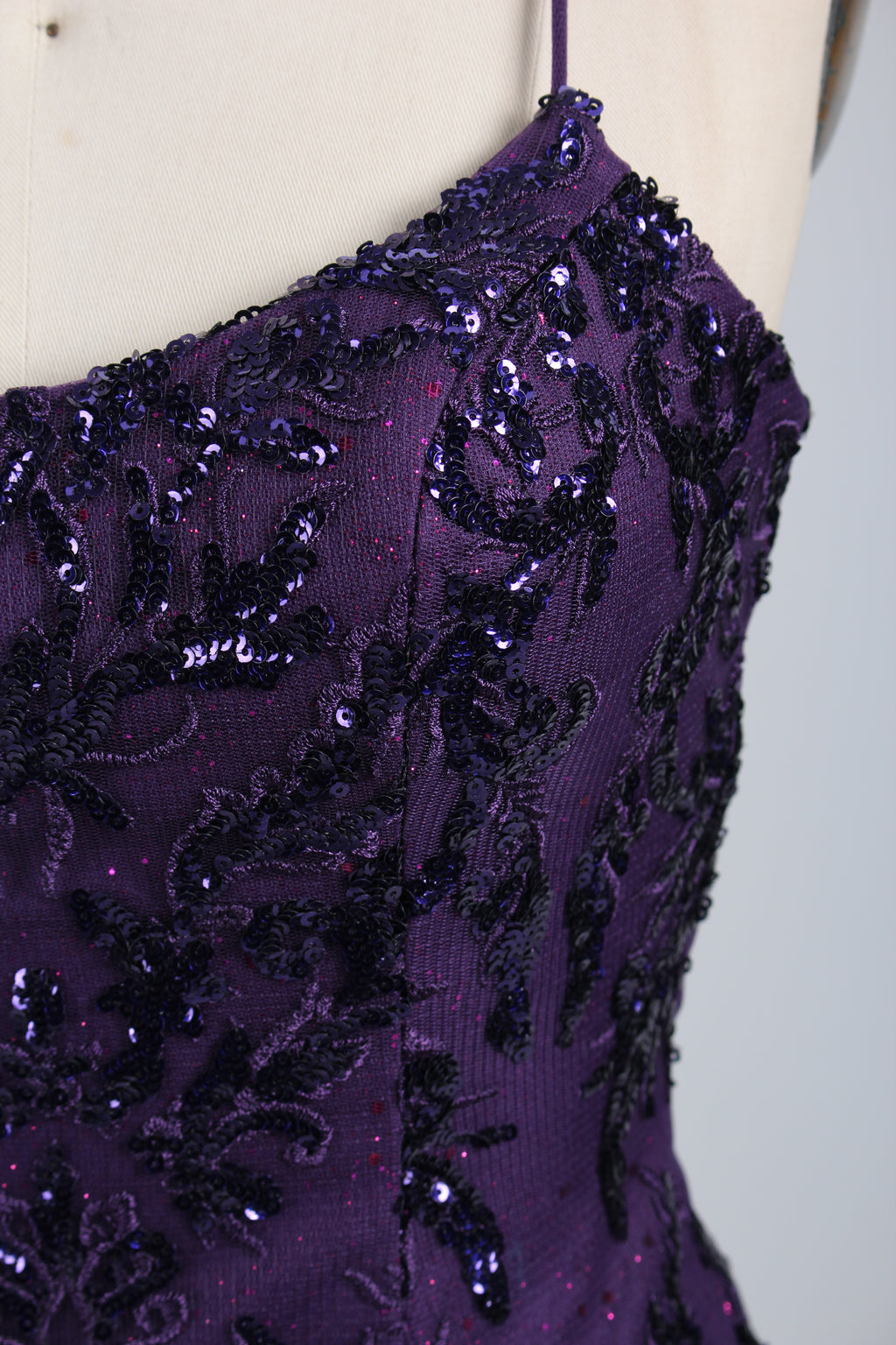 Wholesale Plum Sequin Mermaid Prom Dress 32904