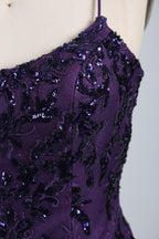 Wholesale Plum Sequin Mermaid Prom Dress 32904