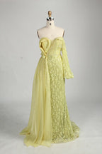 Floral Lace One Shoulder Mermaid Mother of the Bride Dress MC148