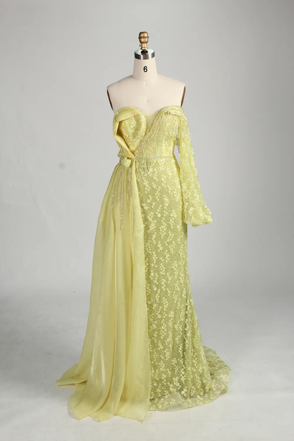 Floral Lace One Shoulder Mermaid Mother of the Bride Dress MC148