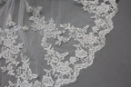 Wholesale Embroidered Floral Long Bridal Veil - T019