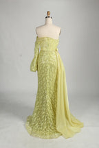 Floral Lace One Shoulder Mermaid Mother of the Bride Dress MC148