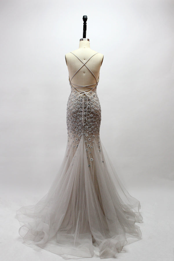 Exquisite Elegance Wholesale Lace Appliqué Mermaid Prom Dresses KT1278