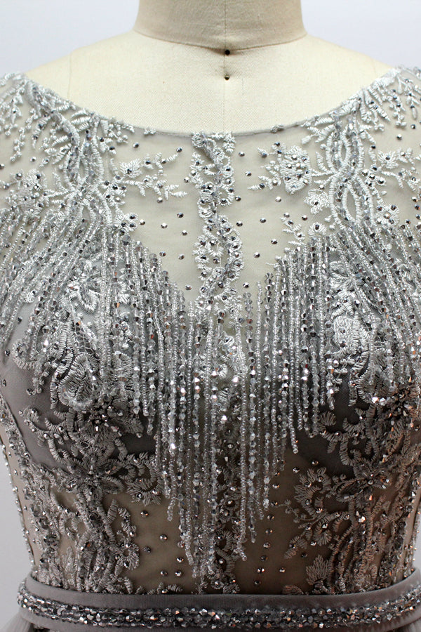 Wholesale Mother of the Bride Dresses with Shoulder Fringe and Waist Sash MK024