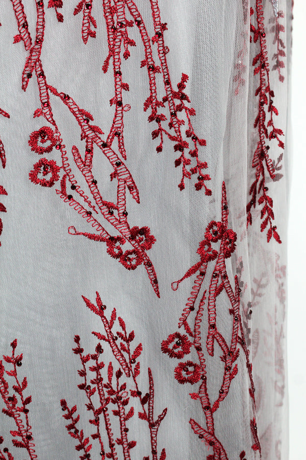 Wholesale Sheer - Bodice Floral - Beaded Mother Dresses MK027