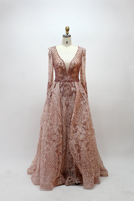 Elegance Wholesale Plus Size Long Sleeve Evening Gowns for Mothers MK031