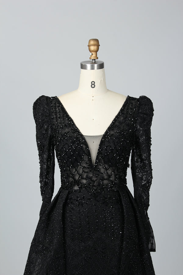 Wholesale Plus Size Long Sleeve Evening Gowns for Mothers MK033