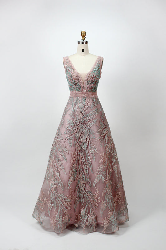 Wholesale Mother of the Bride Dresses with Embroidered Tulle Overlay MK041