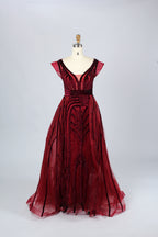 Manufacturer Off-Shoulder Beaded Mesh Mother of the Bride Dress MK050
