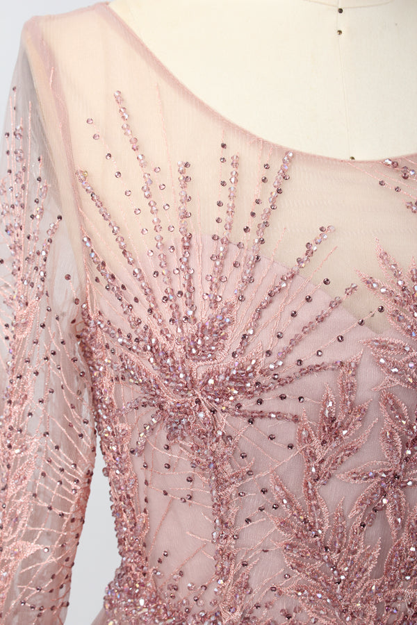 Timeless Elegance Wholesale Hand-Embellished Beaded Evening Gowns MK053