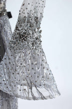 Supplier Beaded Trumpet Sleeve Mother of the Bride Dress MK056