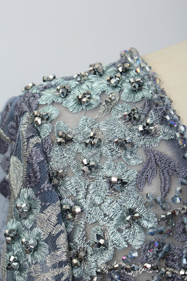 Wholesale Plus Size Hand-Embellished Beaded Evening Dresses MK060