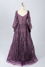 Wholesale Square - V Neck Beaded Lace Mother of the Bride Dress MK074