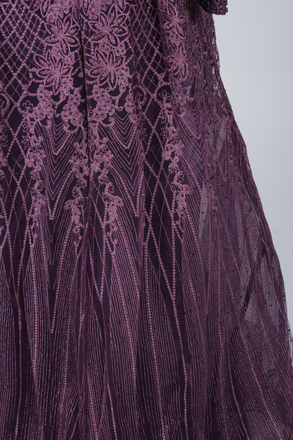 Wholesale Square - V Neck Beaded Lace Mother of the Bride Dress MK074