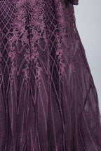 Wholesale Square - V Neck Beaded Lace Mother of the Bride Dress MK074