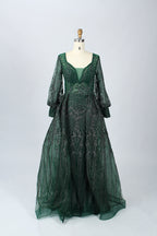 Wholesale Square - V Neck Beaded Lace Mother of the Bride Dress MK074