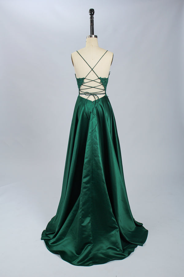 Enchanting Radiance Lace and Satin Prom Wholesale QT005B