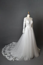 Timeless Romance Wholesale Lace Long Sleeve Wedding Gown 3289