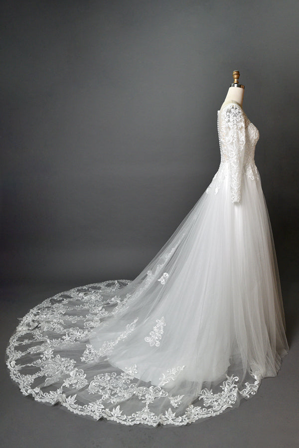 Timeless Romance Wholesale Lace Long Sleeve Wedding Gown 3289