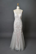 Elegance Unveiled Wholesale Lace Mermaid Wedding Gown with Tulle 3282