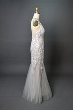 Elegance Unveiled Wholesale Lace Mermaid Wedding Gown with Tulle 3282