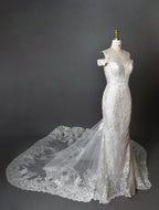 Wholesale Lace Mermaid Wedding Gown with Tulle 3286
