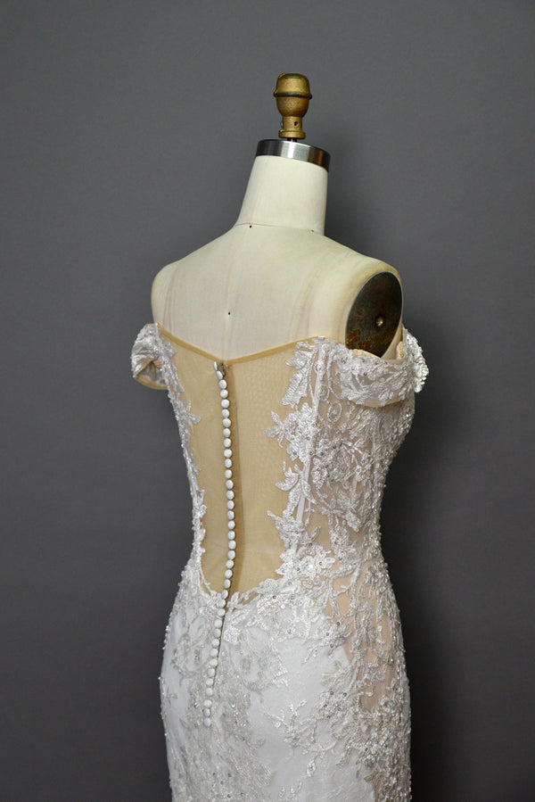 Wholesale Lace Mermaid Wedding Gown with Tulle 3286
