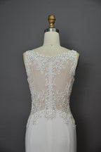Wholesale Beaded V - Neck Mermaid Wedding Dress with Lace Train 3284