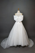 Wholesale High - Neck Wedding Dress with Oversized Bow 3283