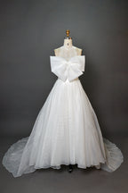 Wholesale High - Neck Wedding Dress with Oversized Bow 3283