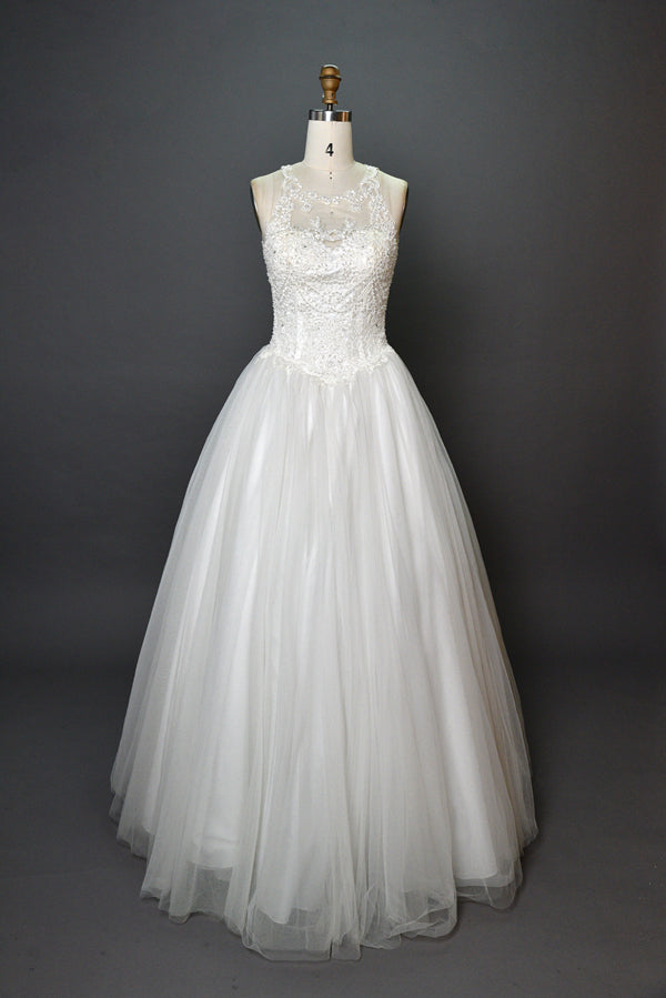 Wholesale Beaded Bodice Tulle Ball Gown Wedding Dress 3281
