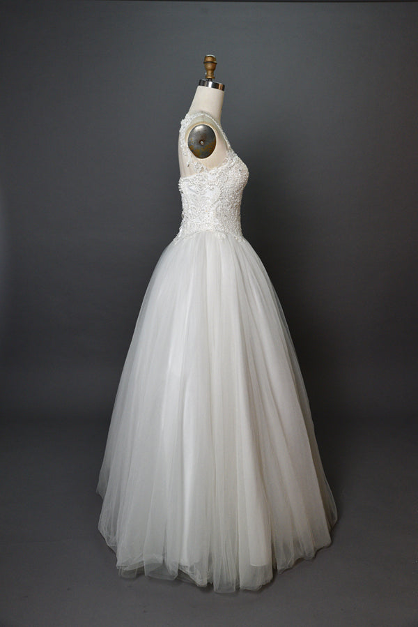 Wholesale Beaded Bodice Tulle Ball Gown Wedding Dress 3281