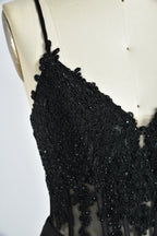 Wholesale Black Lace Spaghetti Strap Prom Dress 32875c