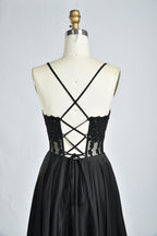 Wholesale Black Lace Spaghetti Strap Prom Dress 32875c