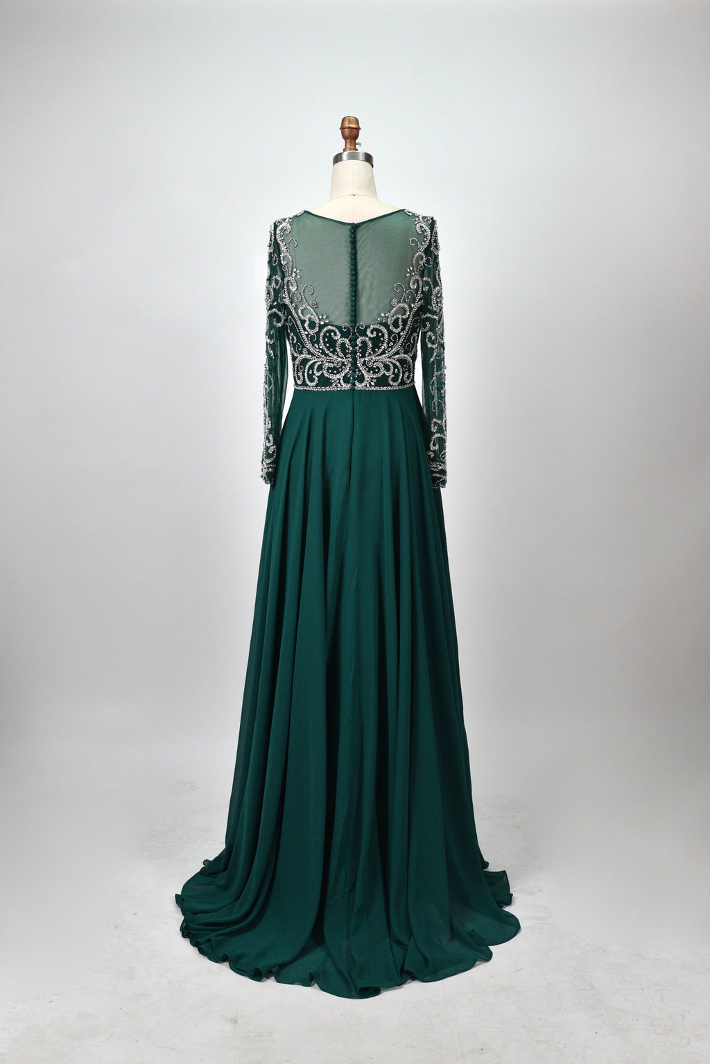 Elegant Plus-Size Lace Mother of the Bride Gown with Long Sleeves 32540-1