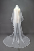 Wholesale Tiered Sheer Bridal Veil, Flowy Tulle Wedding Veil t027b