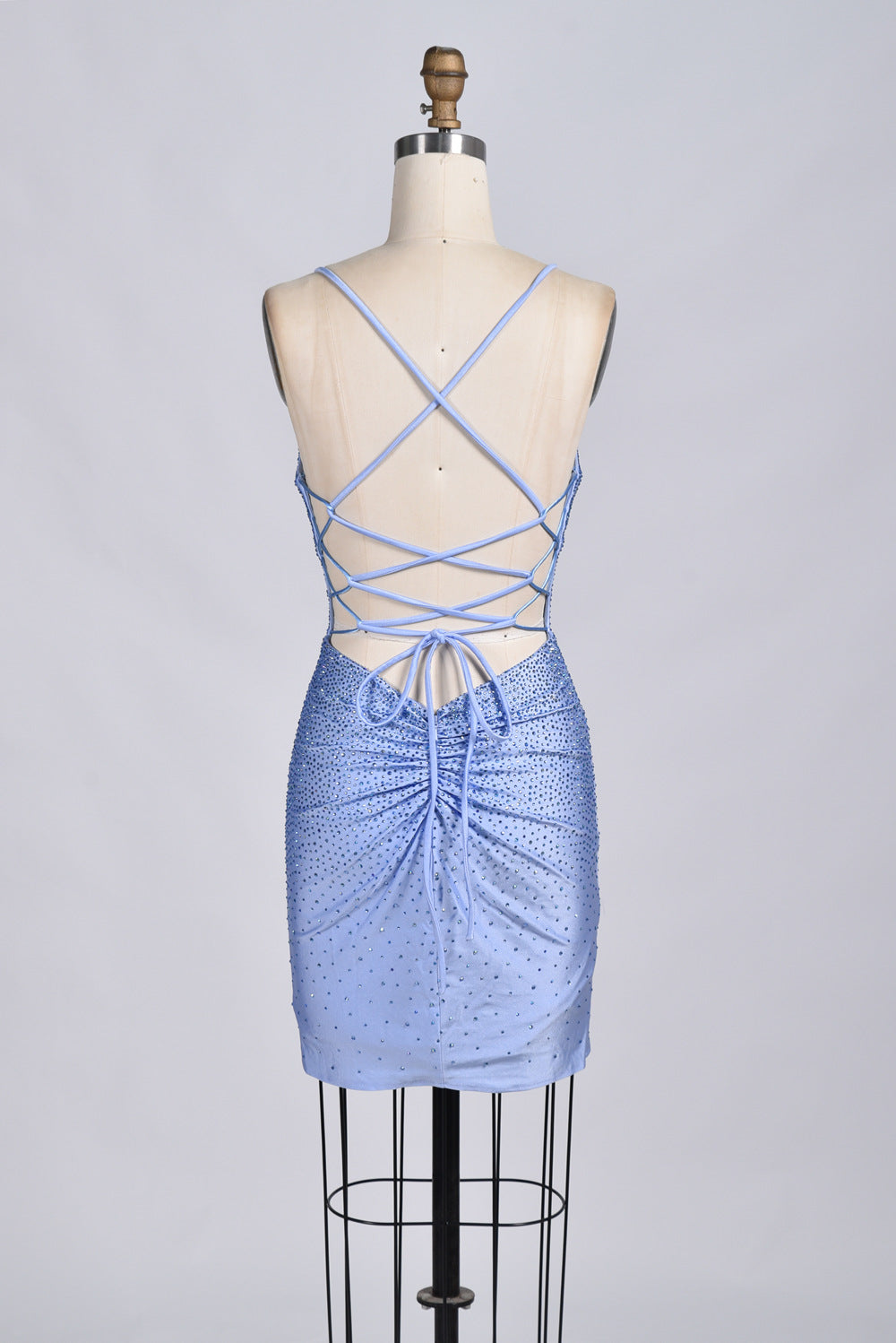 Wholesale Dazzling Prom Short Dress with Heat-Set Rhinestones 32858B