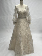 Timeless A-Line Mother of the Bride Dress with Long Sleeves KS003